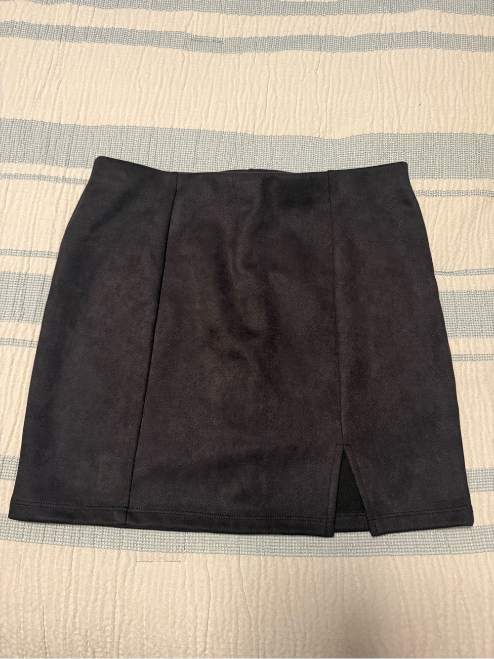 Altard State Women's Black Mini Skirt with Front Slit